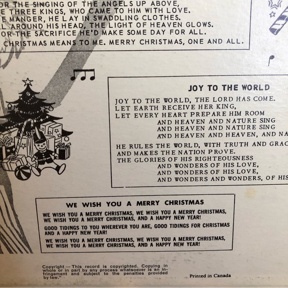 Vintage 60's "Sing Along with Breezy Songs of Christmas" Album - Kid's Record - Picture 4 of 10